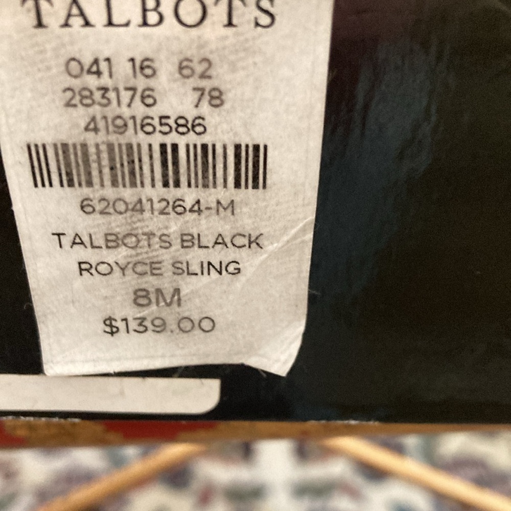 Talbots Royce Black Sandels Sling - Picture 6 of 6